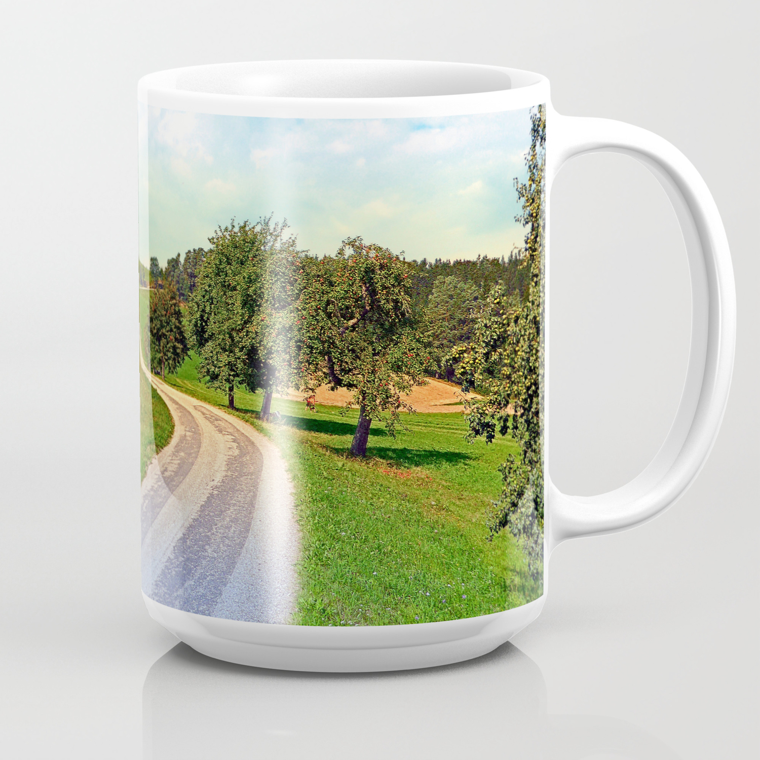 Apple Trees Along The Country Road Landscape Photography Coffee Mug By Patrickjobst Society6