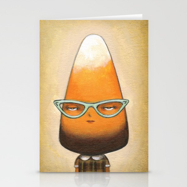 Chocolate Candy Corn Stationery Cards