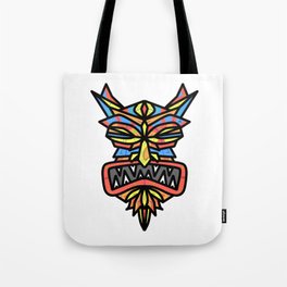 Tribal Demon Mask Tote Bag