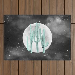 Cactus Nights Full Moon Starry Sage by Nature Magick Outdoor Rug