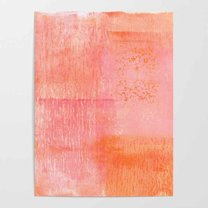 Surfaces 8 | Hot Orange & Pink Poster