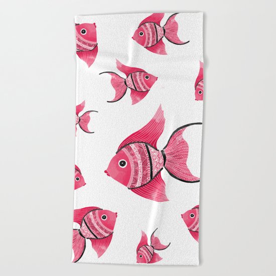 Coral fishes Beach Towel