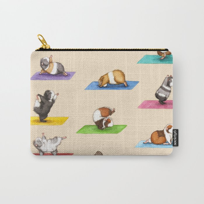 The Yoguineas - Yoga Guinea Pigs - Namast-hay! Carry-All Pouch