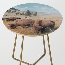 Bison in Yellowstone Side Table