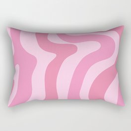 blush pink modern retro liquid swirl abstract pattern Rectangular Pillow