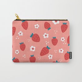 Wild Strawberries Red Carry-All Pouch