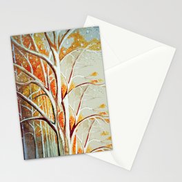Fall Tree Leaves Stationery Cards