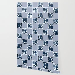 Geometric modern shapes checkerboard 6 Wallpaper