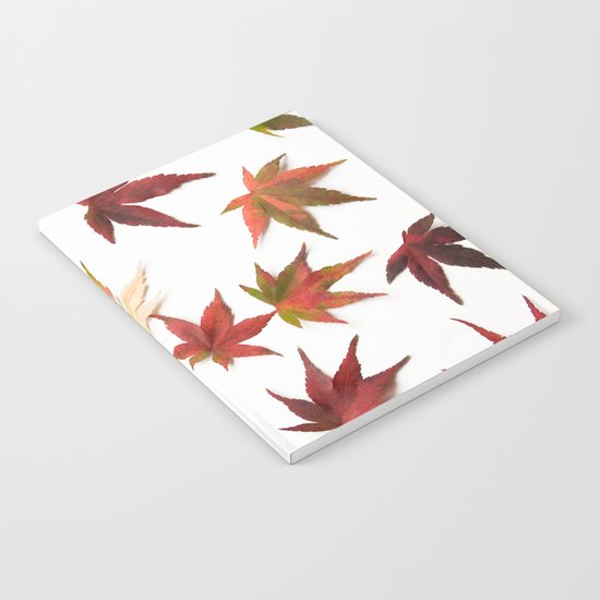AUTUMN LEAVES PATTERN #1 #decor #art #society6 Notebook
