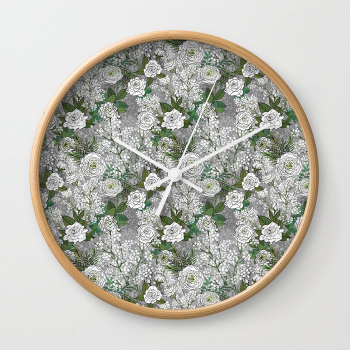 Wedding Bouquet Wall Clock