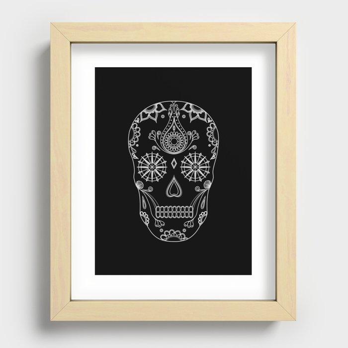 Sugar Skull Recessed Framed Print