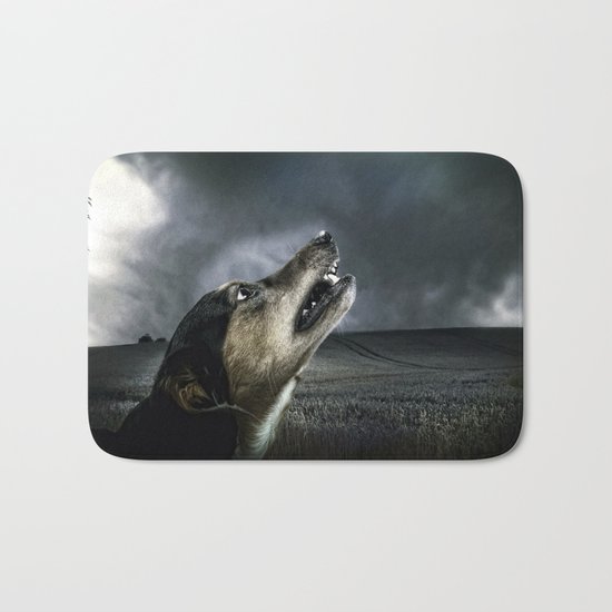 Dog moonlight 1 Bath Mat