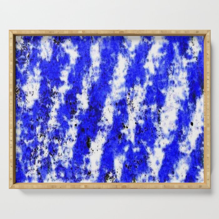 Color gradient and texture 32 blue Serving Tray