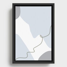 Neutral Abstract Pattern 2 Framed Canvas