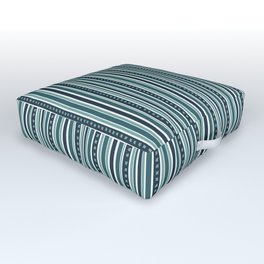 Stripes and Cross Outdoor Floor Cushion