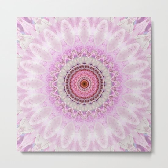 Mandala Magnolia Metal Print