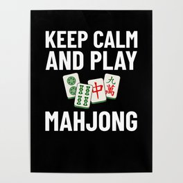 Mahjong Game Mah Jongg Online Player Tile Poster