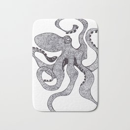 Octopus Bath Mat | Sea, Animal, Wildlife, Drawing, Graphic, Detailed, Traditionalart, Graphicstyle, Ink Pen, Markers 