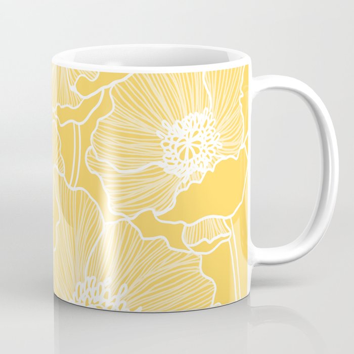 Sunshine Yellow Poppies Coffee Mug