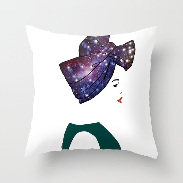 Galaxy Head Wrap Pop Art Print Throw Pillow By Shairiturner Society6