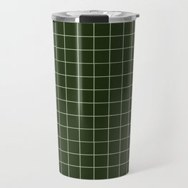 green grid Travel Mug