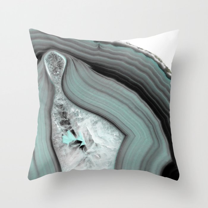 Glacial Agate Throw Pillow