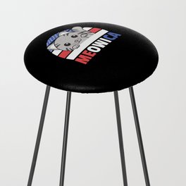 Cat For The Fourth Of July Usa Flag Meowica Counter Stool