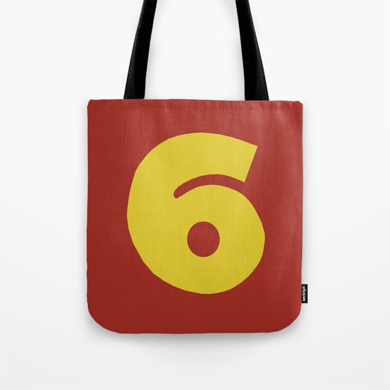 Number 6 Tote Bag