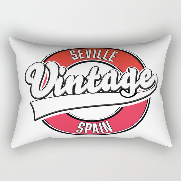 Seville spain retro style logo. Rectangular Pillow