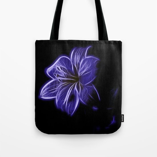 A luminescent flower Tote Bag