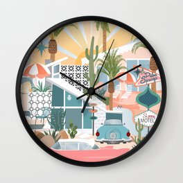 Retro Palm Springs Wall Clock