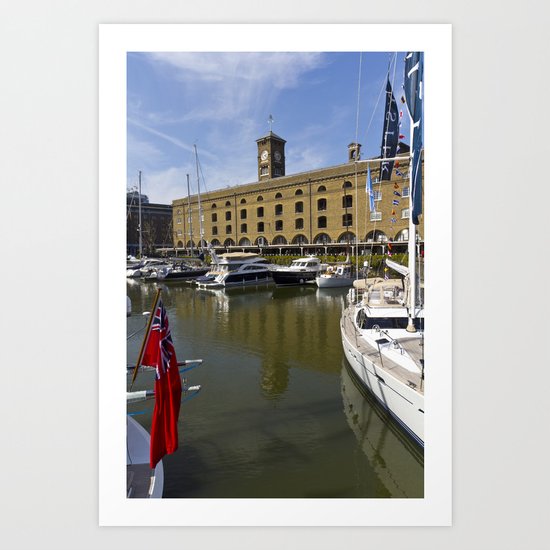St Katherines Dock London Art Print