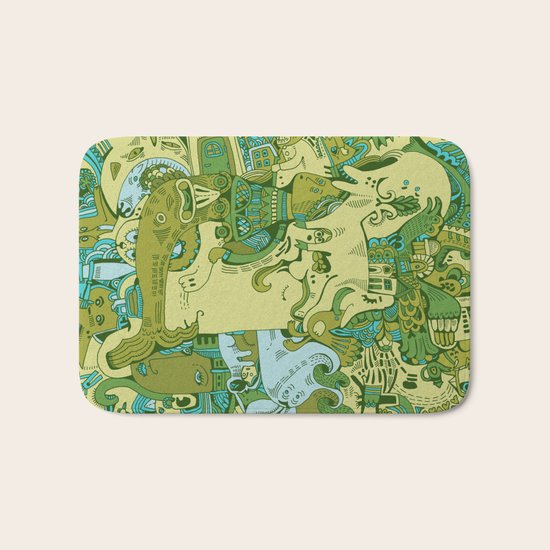 Green Town Bath Mat