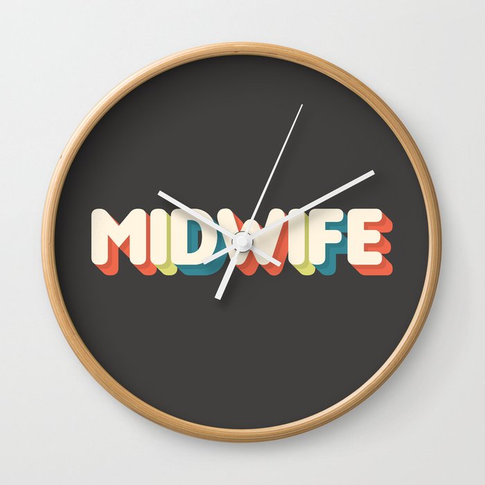 Retro Midwife Wall Clock