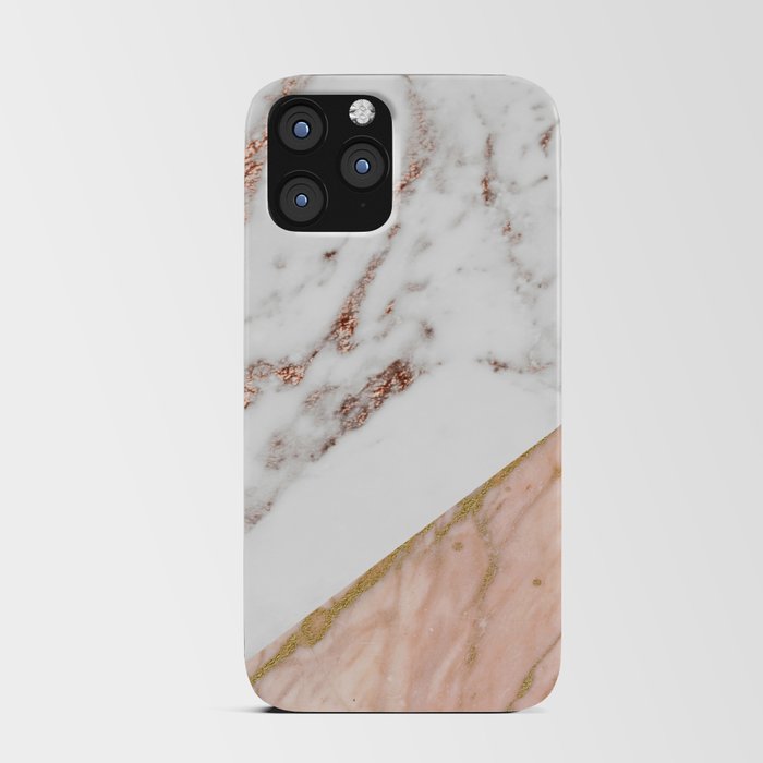 Marble rose gold blended iPhone Card Case