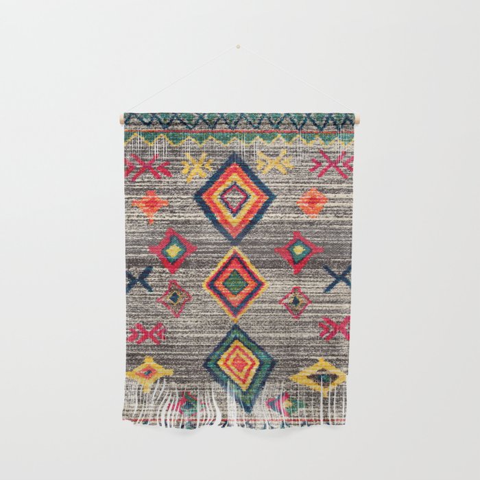 Colored Traditional Tropical Berber Handmade MOROCCAN Fabric Style Wall Hanging