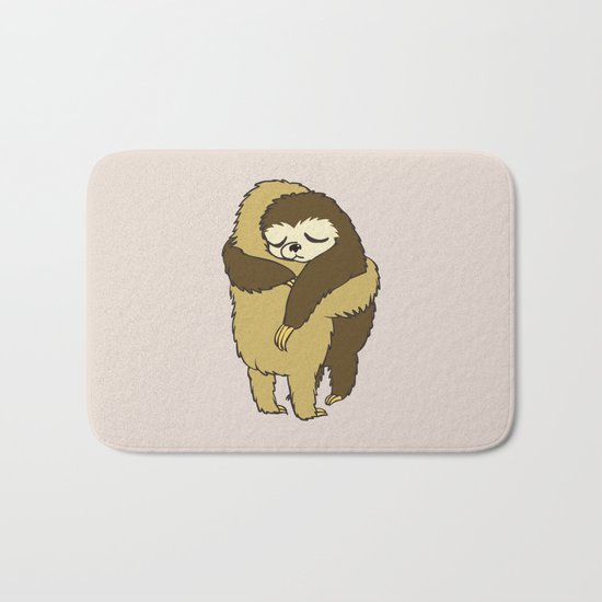 Sloth Hugs Bath Mat