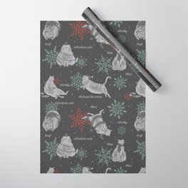 Christmas Chonks | Black Pattern Wrapping Paper