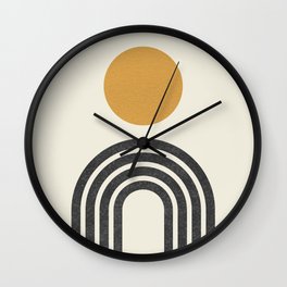Mid century modern gold Wall Clock