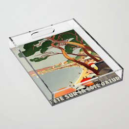 Vintage poster - Cote D'Azur, France Acrylic Tray