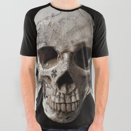 Jolly Roger - Black and Bone All Over Graphic Tee