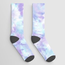 Purple and Blue Pastel Tie-Dye Socks