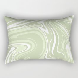 sage green marble art Rectangular Pillow