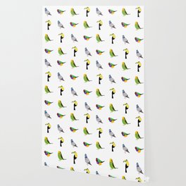 geometric bird print Wallpaper