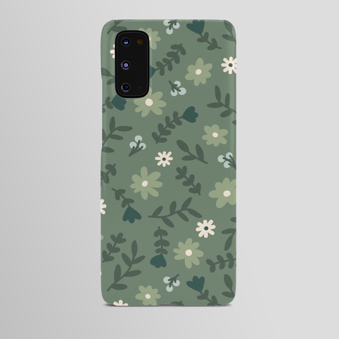 Flower Pattern (sage green) Android Case
