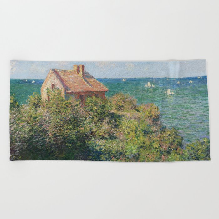 Fisherman's Cottage at Varengeville by Claude Monet Beach Towel