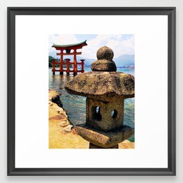 Lonely Lantern (Japan) Framed Art Print