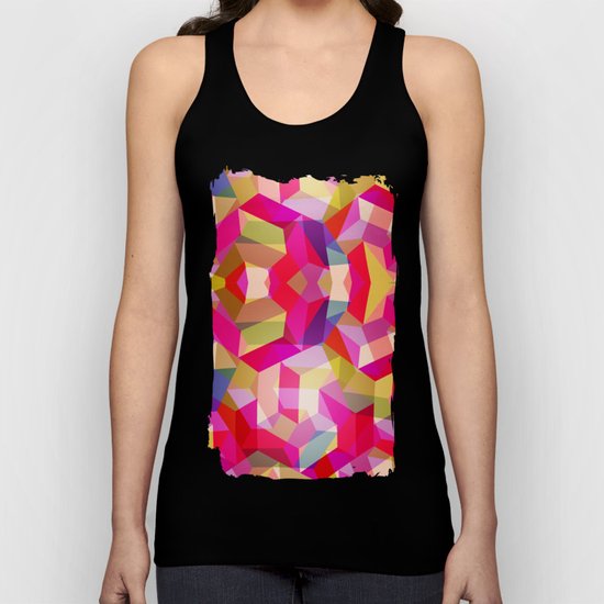 Colourful Twisted rectangles Unisex Tank Top