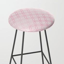 Pink Four Leaf cement circle tile. Geometric circle decor pattern. Digital Illustration background Bar Stool