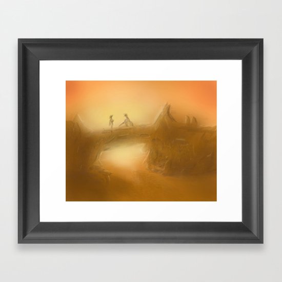 duel at dusk Framed Art Print